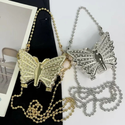 American style rhinestone butterfly shaped bag - 1589