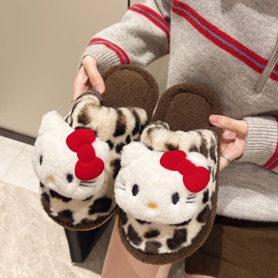 women's outdoor slippers for autumn and winter, warm thick-soled home slippers, non-slip,